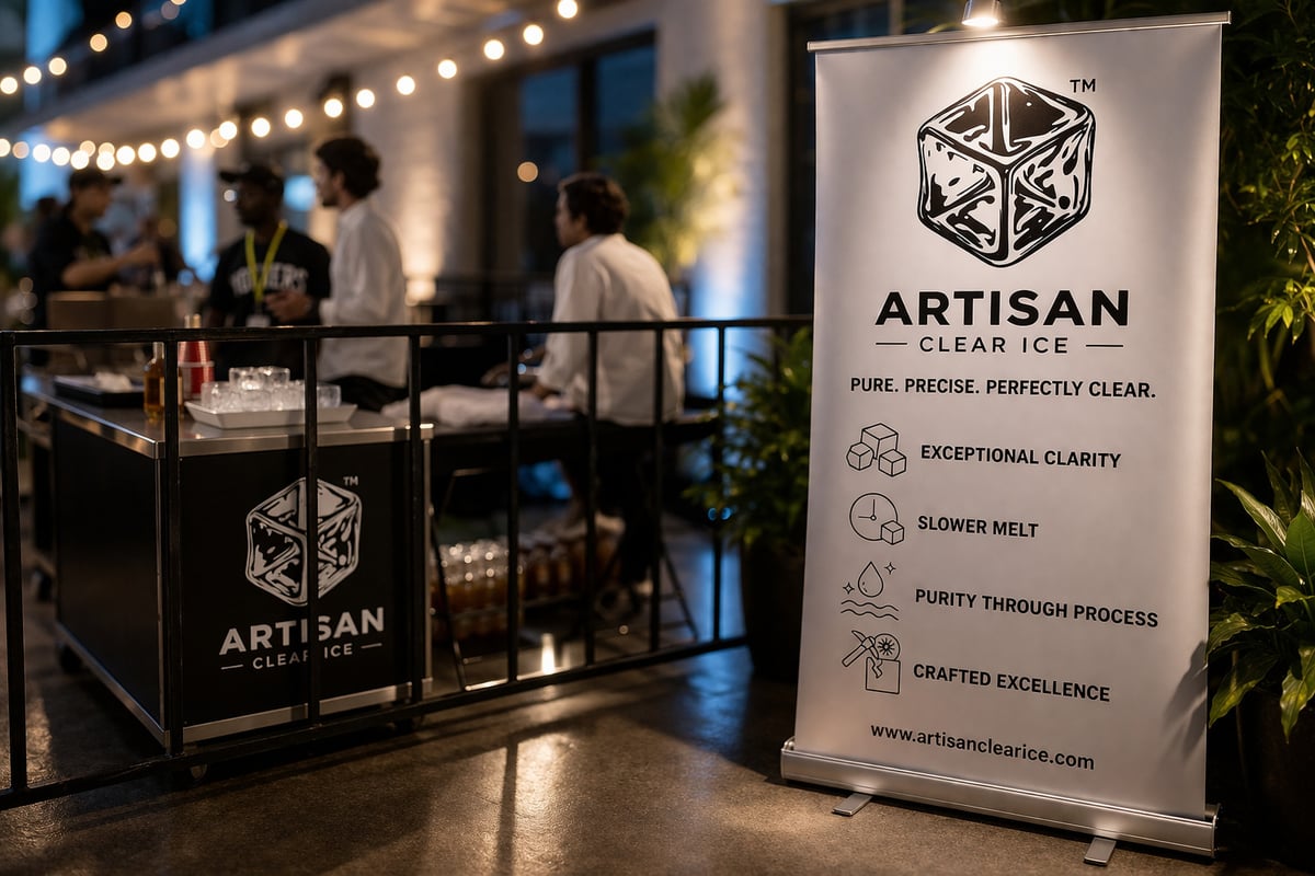 Artisan Clear Ice making its mark on the Hyderabad event scene.